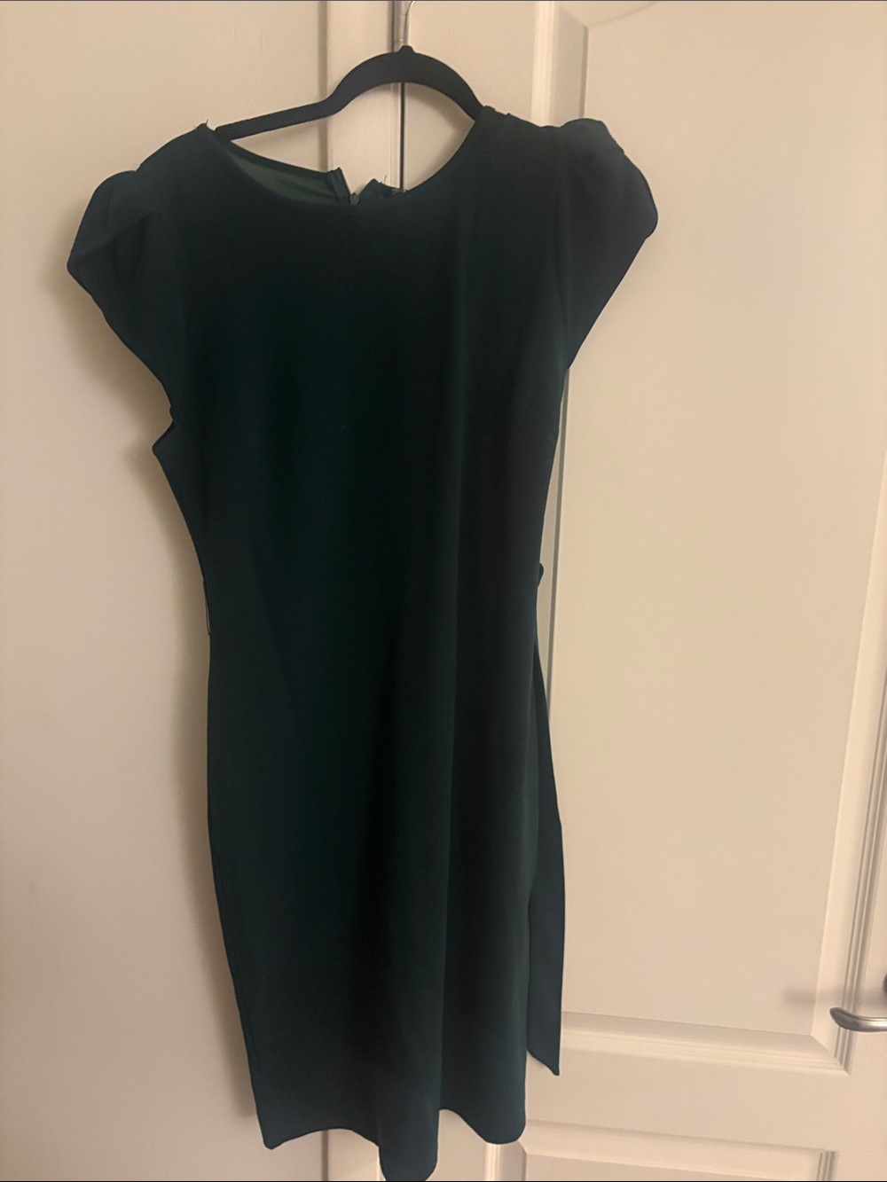 SHEIN Dark Green Cap Sleeve Midi Sheath Dress